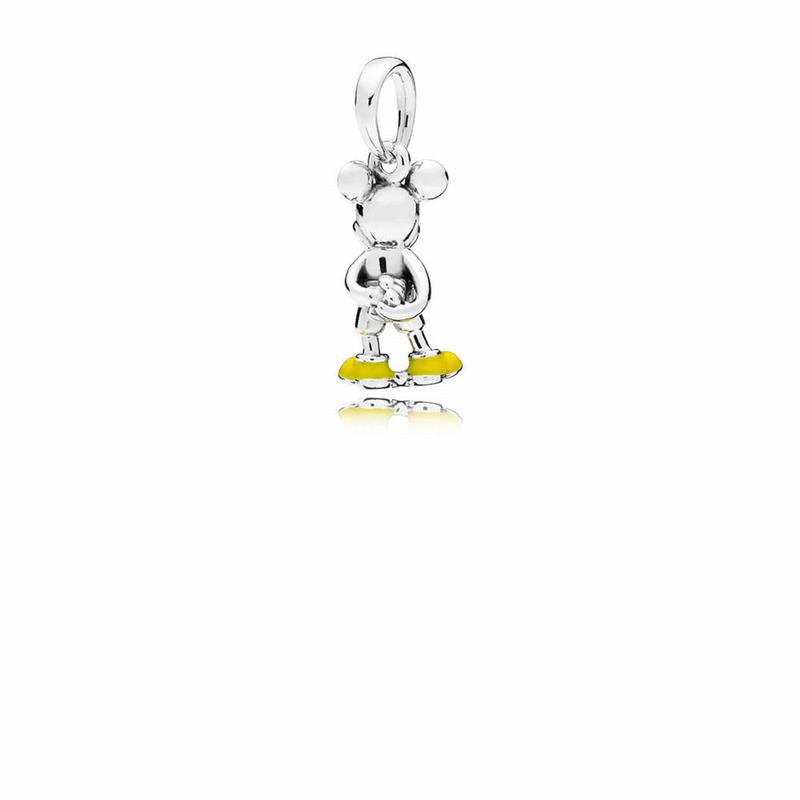 Pandora Disneyr, Classic Mickey Pendant - Sterling Silver/Enamel/Yellow - Canada | EB5638RI